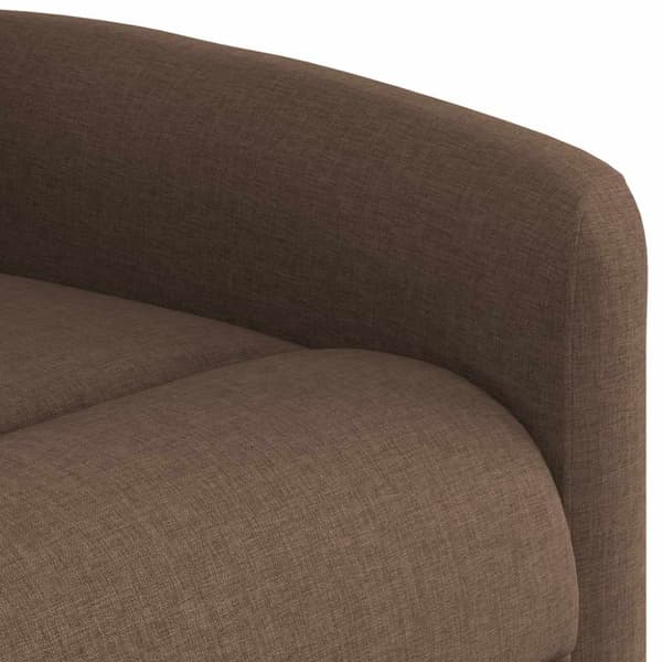 Elektrisk massagefåtölj brun tyg