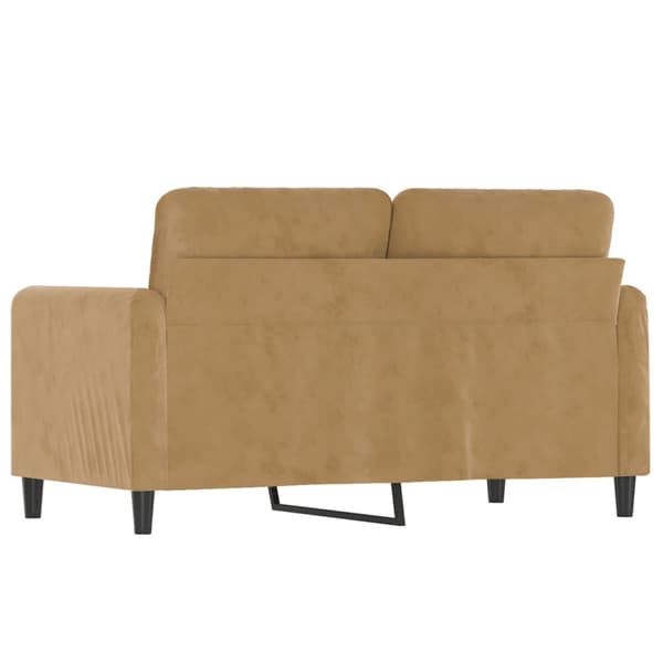 2-sitssoffa brun 120 cm sammet