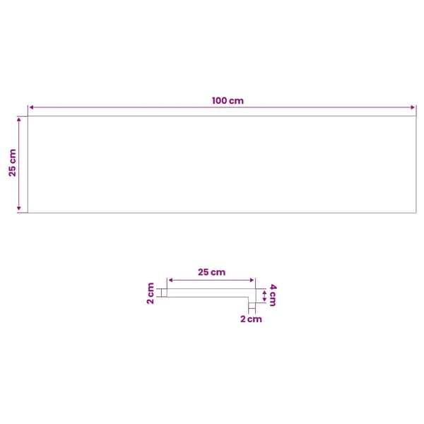 Trappsteg 2 st 100 x 25 x 2 cm Vit Massivt Ekträ