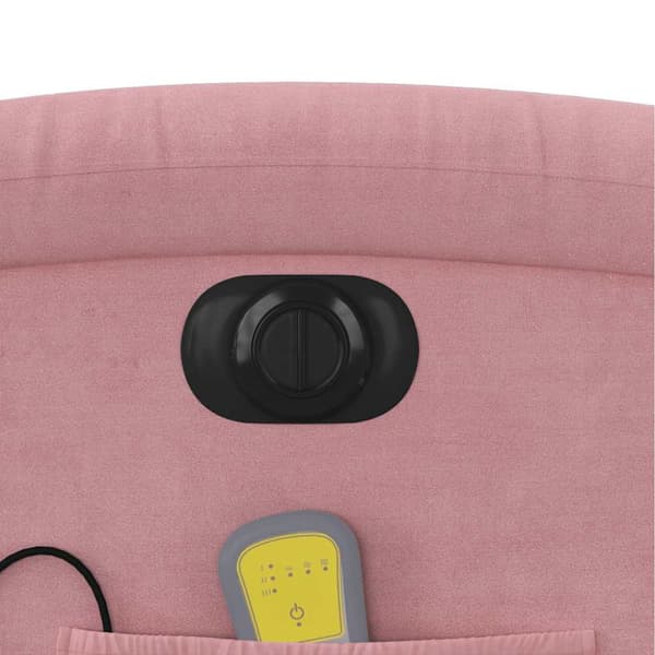 Elektrisk massagefåtölj rosa sammet