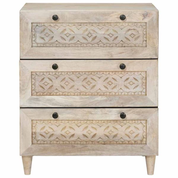 Sideboard Vit 60 x 33 x 75 cm massivt mangoträ