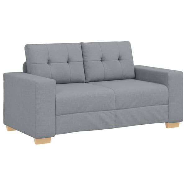 Loveseat soffa ljusgrå 160x77x82 cm tyg