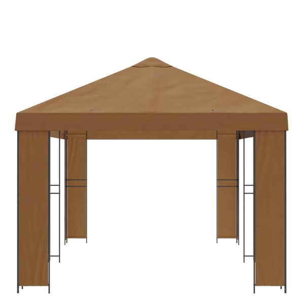 Trädgårdsgazebo 6 x 3 m Beige Polyester och Stål 190
