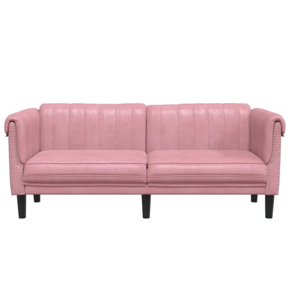 Soffa 2-sits rosa sammet