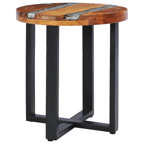 Soffbord 40x45 cm massiv teak och polyresin