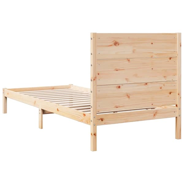 Sängram utan madrass extra lång 90x220 cm massivt trä