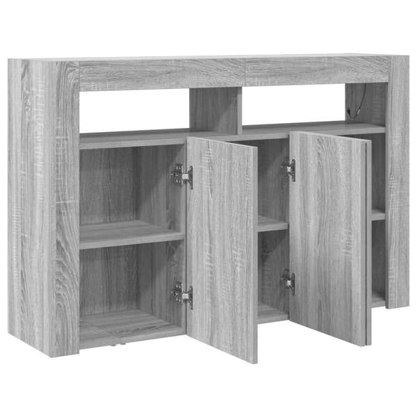 Sideboard Grå Sonoma 116 x 30 x 75 cm Konstruerat trä