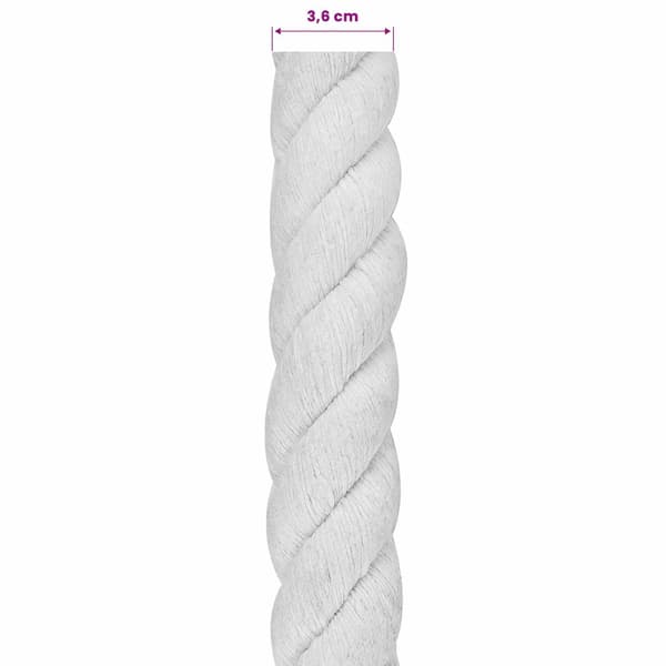 Rep Vit 3,6 x 3,6 x 1000 cm Bomull