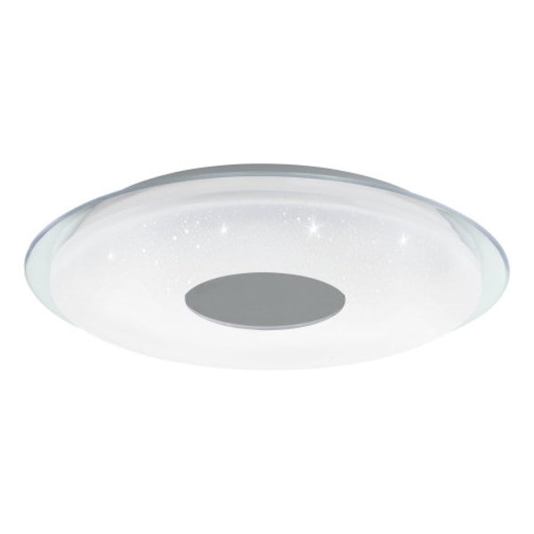 EGLO Lanciano-Z Smart Ceiling Lamp Ø45 – Chrome/White with Crystal Effect – Tunable White – Zigbee & Bluetooth Vit