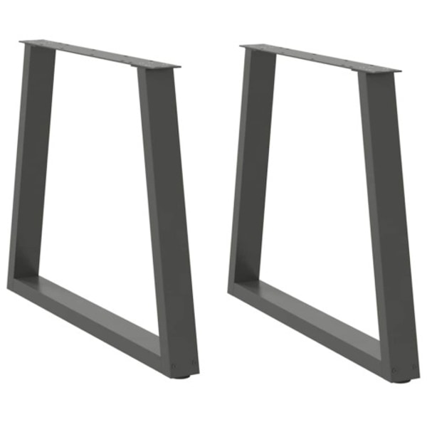 Matbordsben V-formade 2 st antracit 70x(72-73,3) cm stål