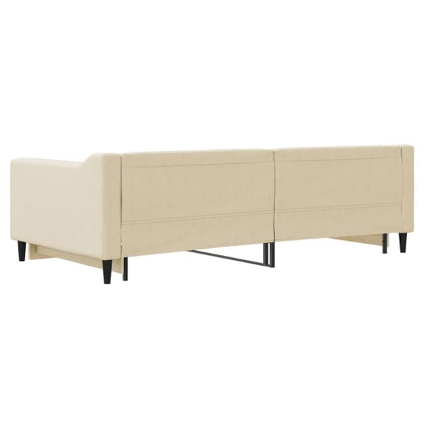 Dagbädd utdragbar gräddvit 100x200 cm tyg