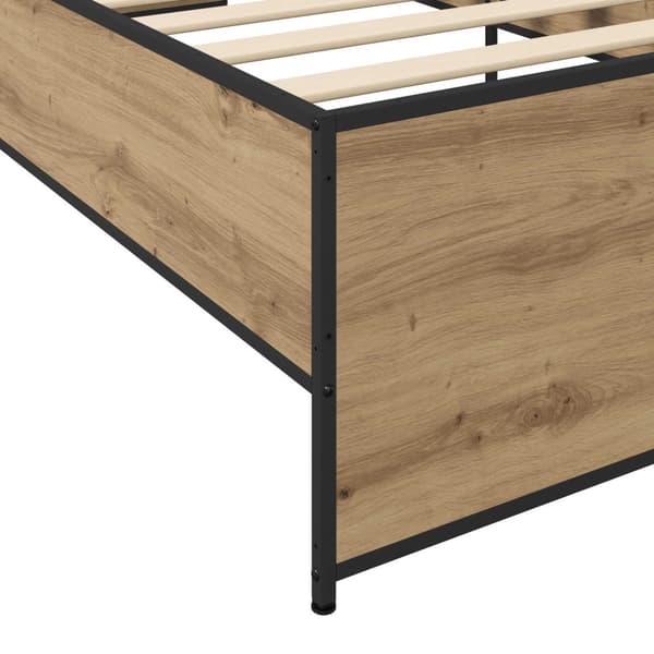 Sängram Artisan-ek 80 x 200 cm Konstruerat trä