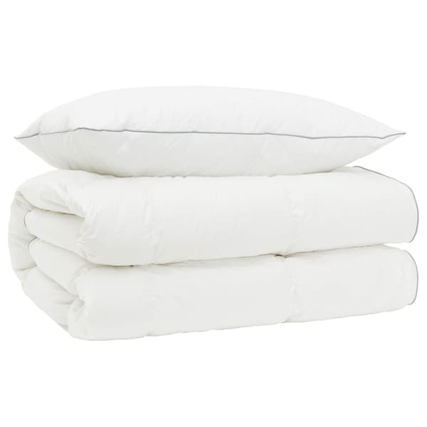 90% Gåsdun Täcke Set FULDA 2 st 137 x 200 cm Alla årstider Vit
