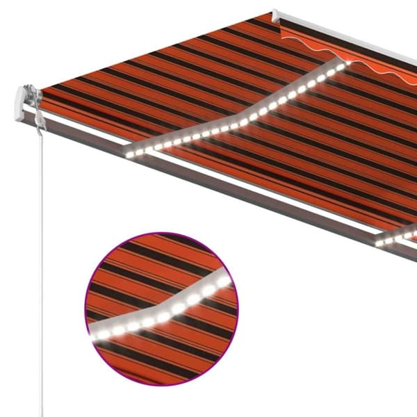 Elektrisk markis med LED och sensor 4,5 x 3 m