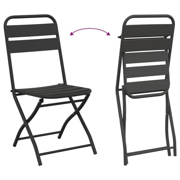 Bistroset 3 pcs Antracit Stål