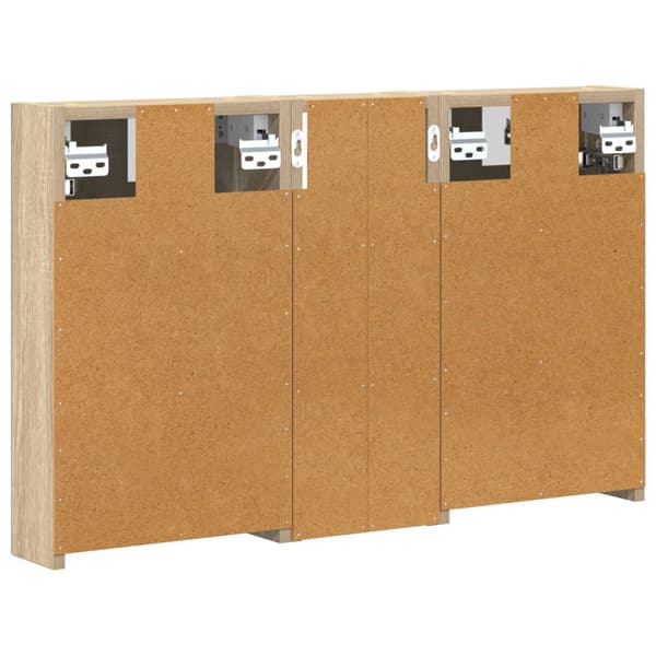 Badrumsskåpsset 3 st 80 x 10,5 x 50 cm Konstruerat trä