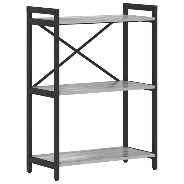 Hyllsystem Grå sonoma 60 x 30 x 85 cm Konstruerat trä