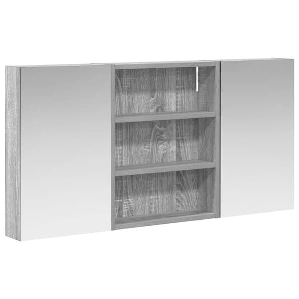 Badrumsskåpsset 3 st 100 x 10,5 x 50 cm Konstruerat trä