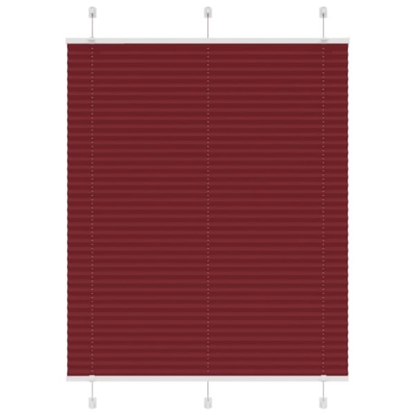 Plisserad persienn Bordeaux röd 105x150 cm tyg bredd 104,4 cm