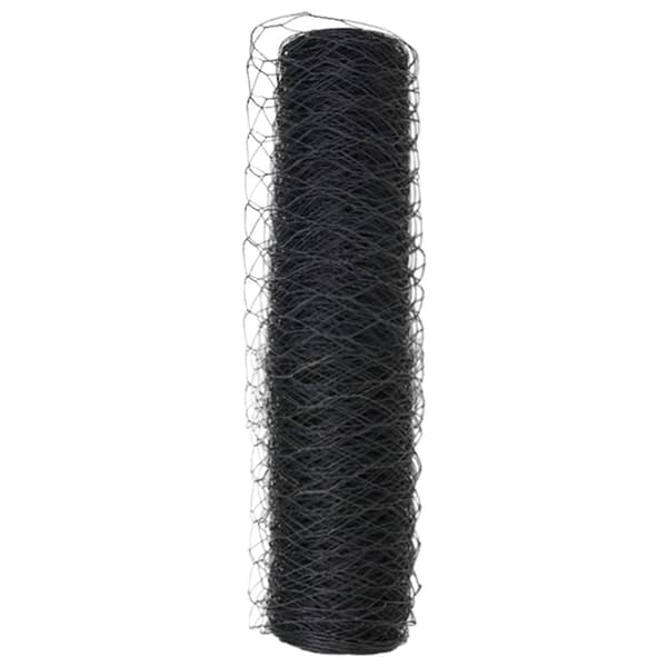 Hexagonstängsel Grå 0,8 x 25 m PVC