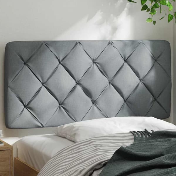 Headboard Cushion Light Grey 100 cm Fabric