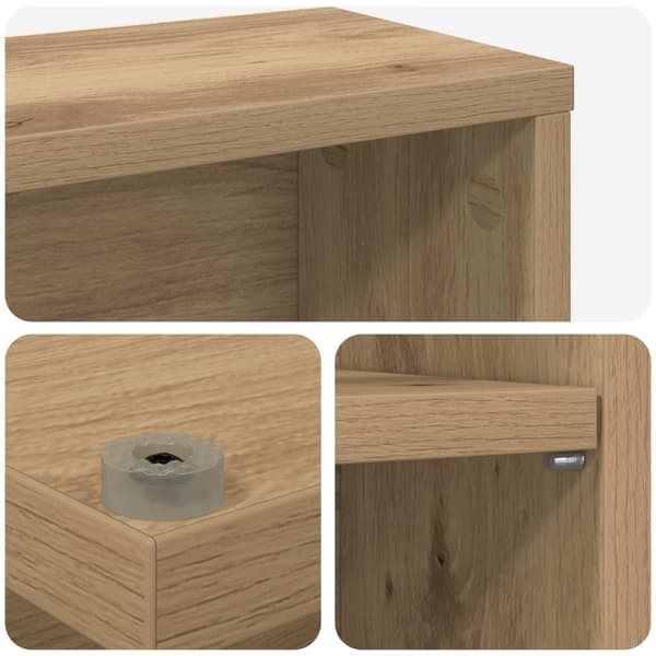 CD Skåp Artisan-ek 33 x 23,5 x 97,5 cm Konstruerat trä