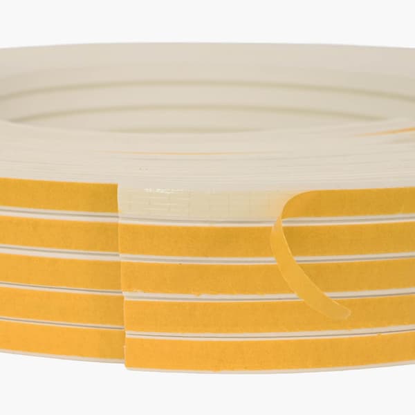 Självhäftande fönsterförsegling Vit 9 x 4 mm 100 m EPDM-skum