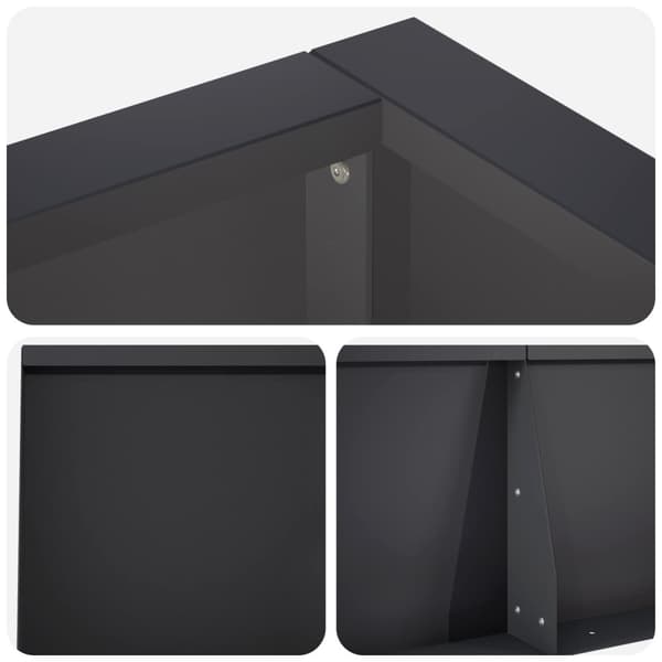 Stödvägg 8 st 300 x 100 x 30 cm Stål Svart