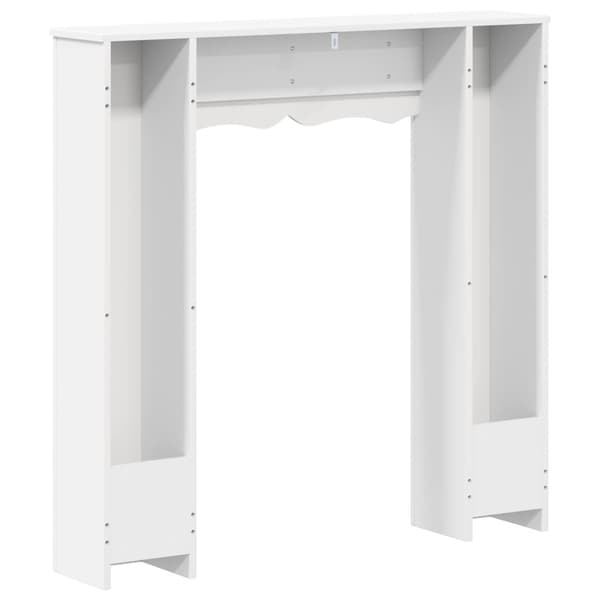 Eldstadsram Vit 102 x 20 x 102 cm Konstruerat trä