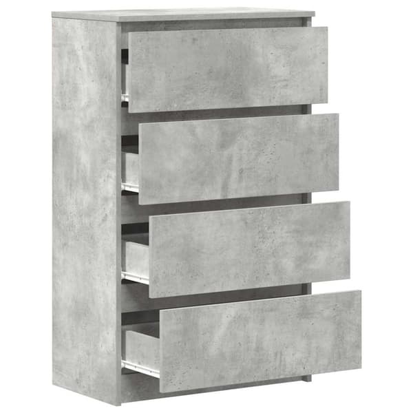 Byrå betonggrå 60x35x98,5 cm konstruerat trä