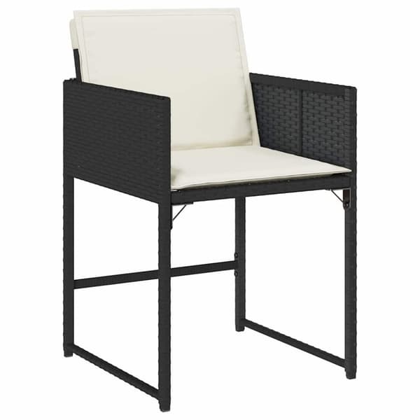 Trädgårdsmöbelset 5 pcs Svart konstrotting