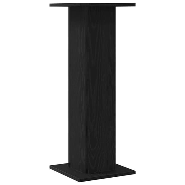 Växtställ 2 pcs Svart Ek 30 x 30 x 80 cm Konstruerat trä