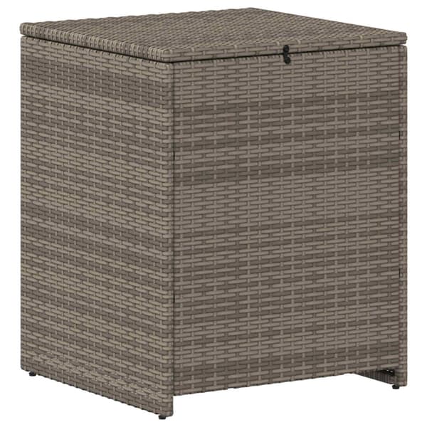 Soffset 7 pcs Grå och Marinblå Poly Rattan och stål
