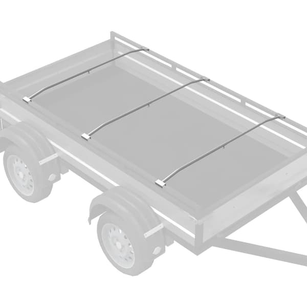 Tarpaulinbracket för släp 3 pcs Silver 100-145 cm Aluminium