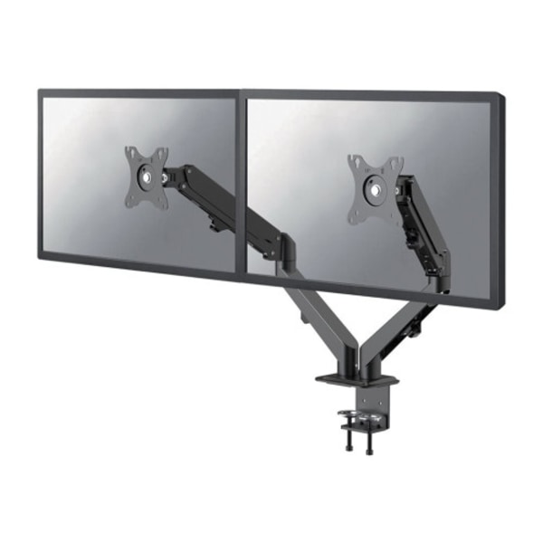 Neomounts DS70-700BL2 monteringssats - justerbar dubbel arm med fullt rörelseområde - för 2 LCD-bildskärmar - svart Svart