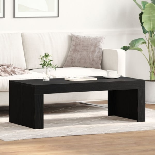 Soffbord svart ek 102x50x35 cm konstruerat trä