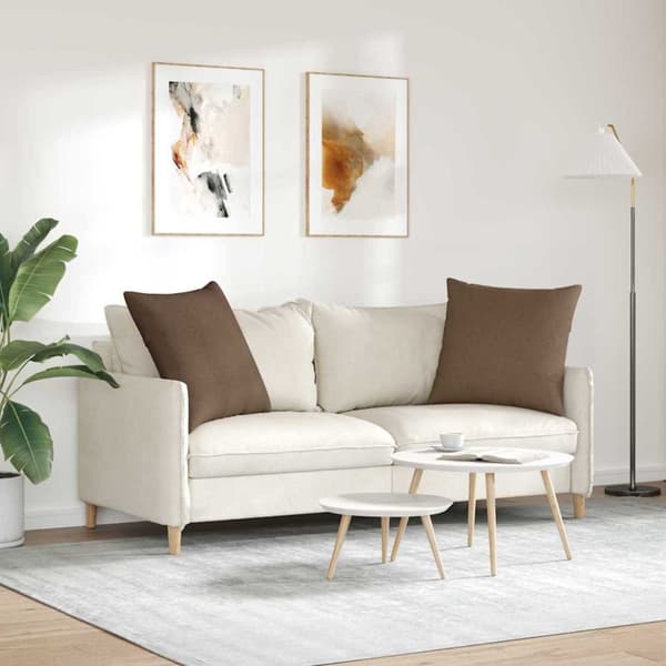 Sofakuddar 2 pcs Brun 60 x 60 cm tyg