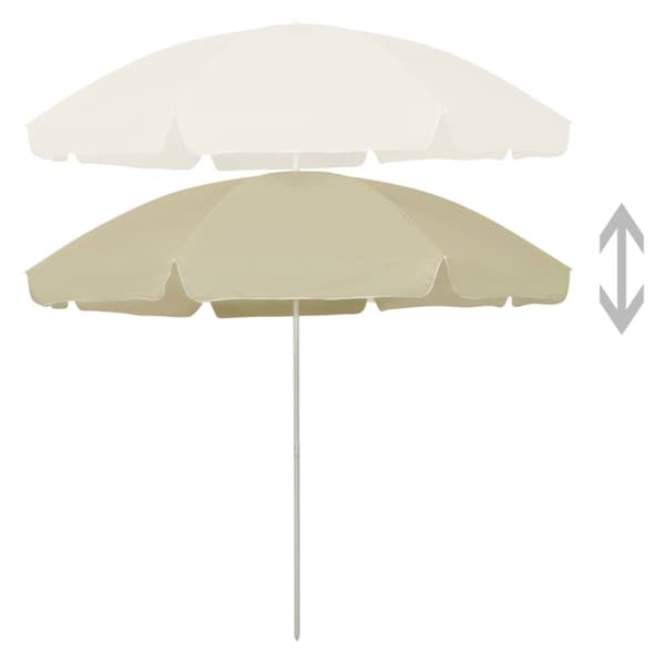 Strandparasoll sandgul 300 cm