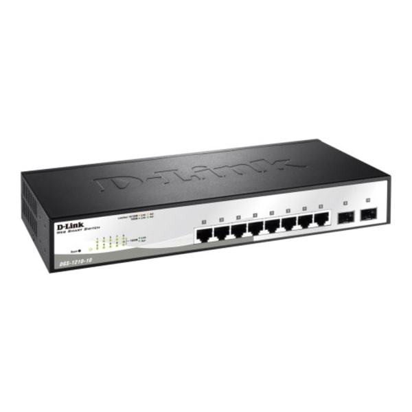 D-Link Smart+ DGS-1210-10 - switch - 8 portar - Administrerad - rackmonterbar