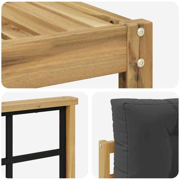 Utomhussoffset 9 pcs Vit och antracit 79 x 79 x 37 cm Polyester