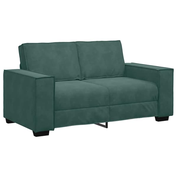 Soffa 2-sits mörkgrön 160x78x84 cm sammet