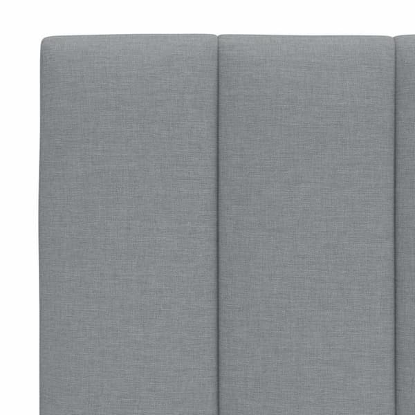 Headboard Cushion "Hanko" Light Grey 160 cm Fabric