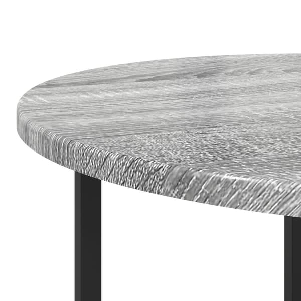 Sidobordsset 2 pcs Grå Sonoma och Svart