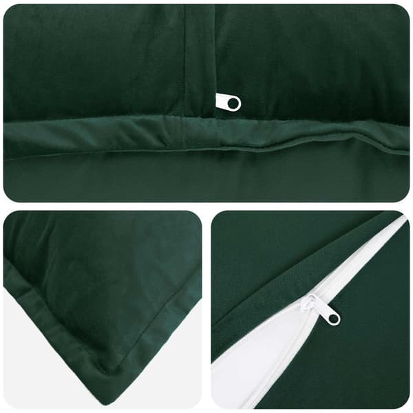 Kuddöverdrag 6 st HOUTEN Mörkgrön 65 x 65 cm Sammet