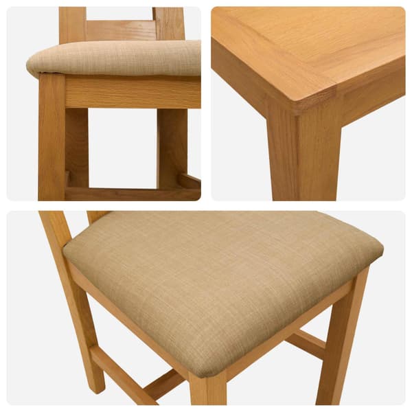 Matgrupp 3 st Beige Massivt Ekträ