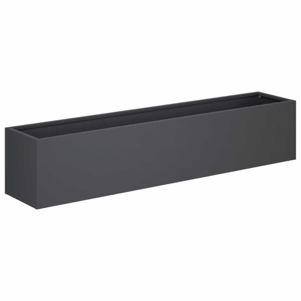 Trädgårdsplanterare 2 st Antracit 80 x 20 x 20 cm