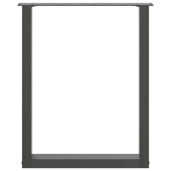 Matbordsben U-formade 3 st antracit 70x(72-73) cm stål