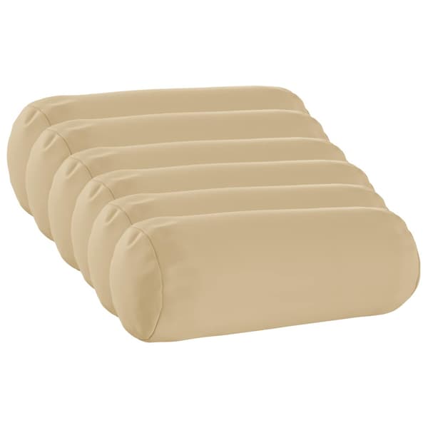 Kuddöverdrag 6 st HEERLEN Beige Ø 15 x 40 cm Polyester