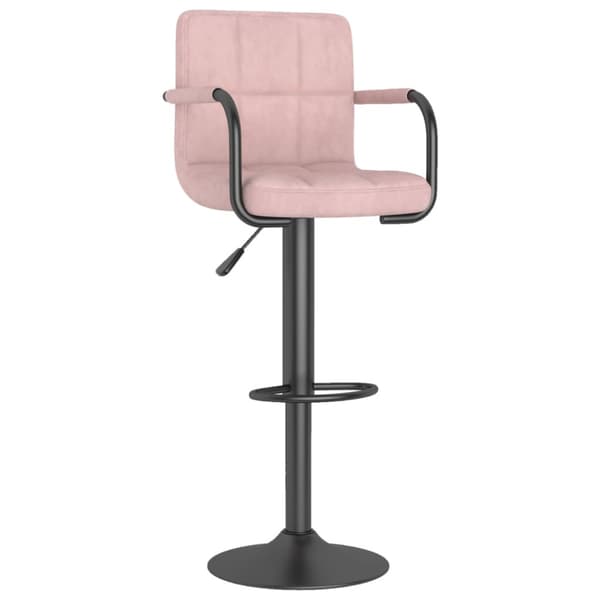 Barstolar 2 st rosa sammet
