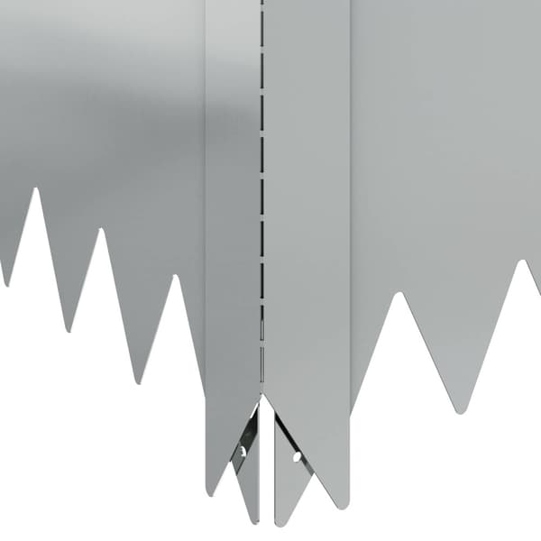 Kant för gräsmatta 4 pcs 100 x 100 x 35 cm Stål Silver